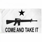 Durable 3x5FT Flag Black White Liberty Or Death Come Take It Rifle 2nd Amendment