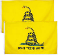 2pc Set Don't Tread on Me 3x5FT Flag Banner Gadsden Tea Party Patriot