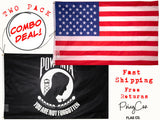 2x3ft Set USA Pow Mia Kia Flags Tea Party American United States Gift Veteran Us