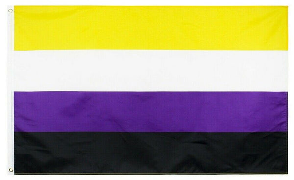 3x5FT Non-Binary Flag Enby Genderqueer Pride Gender Identity Banner Decor Parade