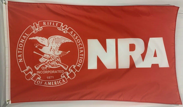 NRA Traditional Flag Banner 3x5FT National Rifle Association Man Cave Red Gun