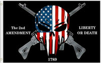2nd Amendment Liberty or Death Skull Flag Gun Rights Patriots America