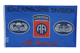 82nd Airborne "Blue" MILITARY Flag - 3 foot by 5 foot Polyester (NEW)