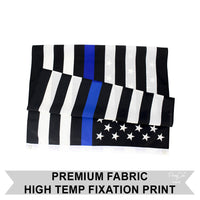 3x5FT Thin Blue Line Bundle Law Enforcement Flag Set of 2
