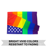 3x5FT Pride LGBTQ American Flag Rainbow Gay Parade Lesbian Equal Love Stars USA