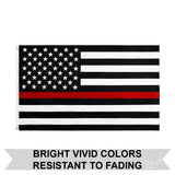 3x5FT Thin Red Line Flag Firefighter Service First Responder Hero Fallen America