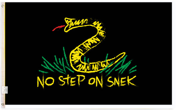 3x5FT Black No Step On Snek Flag Banner Gadsden Don't Tread Patriot Tea Party