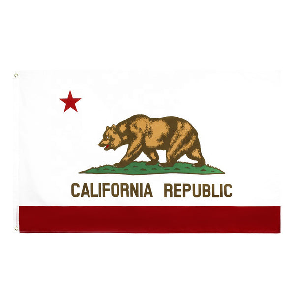 PringCor 2x3FT Californian Flag US USA State California Banner Bear CA Man Cave