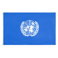 Durable 3x5FT United Nations (UN) Flag Banner World USA History Classroom