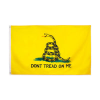 2pc Set Don't Tread on Me Flag Banner Gadsden Tea Party Patriot Choose Size