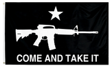 Durable 3x5FT Come Take It Flag Black and White Rifle 2nd Amendment AR-15
