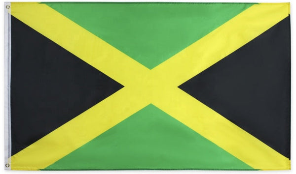 3x5FT Jamaica Flag Jamaican Cross Black Green and Gold