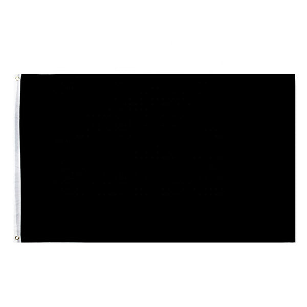 PringCor 3x5FT Solid Black Flag Artwork Protest Plain Color Banner Dorm Man Cave