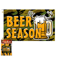 3x5FT Durable Beer Season Flag Funny Camp Deer Hunter Dad Bar Gift