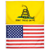 12"x18" Set USA Don't Tread On Me Flags Tea Party American United States Lot