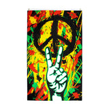 Large 3x5FT Rasta Peace Grafitti Banner Flag Weed Jam Hippie Tie Dye Vertical