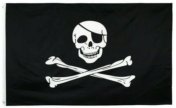 PringCor 3x5FT Jolly Roger Eye Patch Pirate Flag Boat Nautical Dorm Man Cave USA