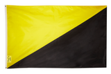 PringCor Ancap Flag 3x5 FT Banner Anarcho Capitalism Capitalist Black and Yellow