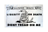 Durable 3x5FT Flag White Culpeper Minutemen Don't Tread Liberty Revolutionary