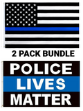 3x5FT Set Police Lives Thin Blue Line Law Enforcement Wholesale Bundle Deal