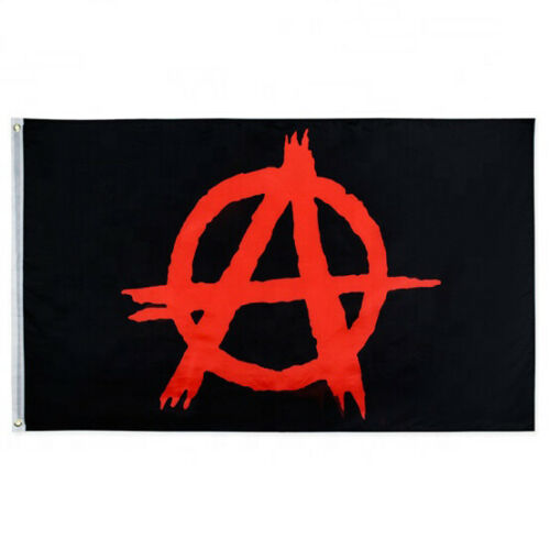 Anarchy 3x5 FT Flag Banner Anti-Government March Resist Grommets Man Cave Garage