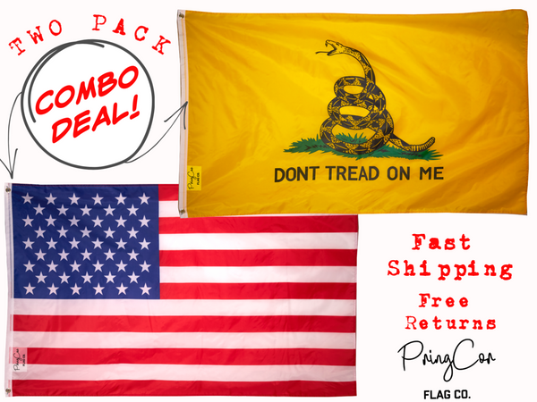 3x5FT Set USA Don't Tread On Me Flags Tea Party Gadsden United States Gift Lot