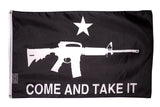 Bundle Set of 2 3x5FT Flag Come Take It Dont Tread on Me Rifle 2nd Amendment Gun