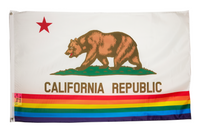 California Rainbow 3x5FT Polyester Flag Gay Pride LGBTQ San Fransisco Festival
