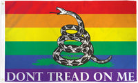 PringCor Don't Tread On Me Gadsden Pride Gay LGBTQ Equal Rainbow Parade Peace US