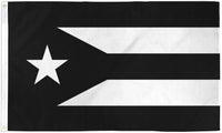 Durable Black Puerto Rico 3x5FT Flag US Commonwealth Caribbean Bandera Latin