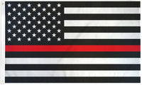 3x5FT Durable Flag Thin Red Line Firefighter Emergency First Responder