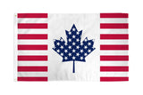 3x5FT Flag Canada USA Friendship United Canadian American US CAN