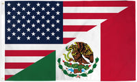 Durable 3x5FT USA Mexico Flag Friendship Mexican Latin Latino American